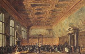 Francesco Guardi rThe Doge Grants an Andience in the Sala del Collegin in the Ducal Palace (mk05) Spain oil painting art